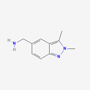 molecular formula C10H13N3 B3320398 (2,3-Dimethyl-2H-indazol-5-yl)methanamine CAS No. 1234616-62-6