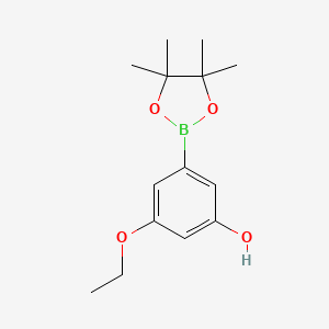 molecular formula C14H21BO4 B3320403 3-ethoxy-5-(4,4,5,5-tetramethyl-1,3,2-dioxaborolan-2-yl)Phenol CAS No. 1235566-06-9