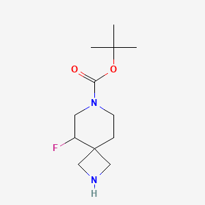 molecular formula C12H21FN2O2 B3320550 tert-Butyl 5-fluoro-2,7-diazaspiro[3.5]nonane-7-carboxylate CAS No. 1250998-80-1