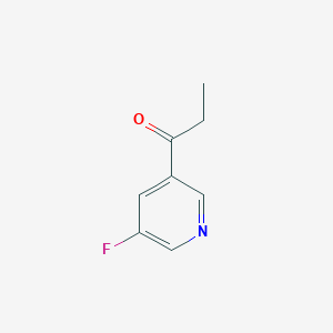 molecular formula C8H8FNO B3320552 1-(5-Fluoropyridin-3-yl)propan-1-one CAS No. 1251334-09-4