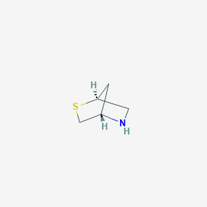 molecular formula C5H9NS B3320568 (1S,4S)-2-Thia-5-azabicyclo[2.2.1]heptane CAS No. 125224-46-6