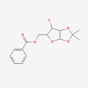 molecular formula C15H17FO5 B3320571 ((3aR,5R,6S,6aS)-6-Fluoro-2,2-dimethyltetrahydrofuro[2,3-d][1,3]dioxol-5-yl)methyl benzoate CAS No. 125291-12-5
