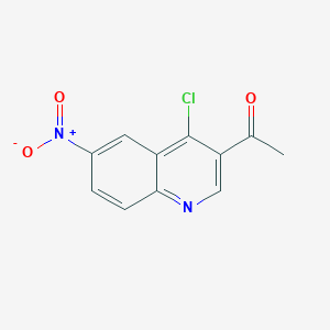molecular formula C11H7ClN2O3 B3320594 1-(4-Chloro-6-nitroquinolin-3-yl)ethan-1-one CAS No. 1255099-25-2