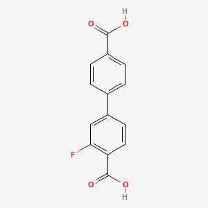 molecular formula C14H9FO4 B3320747 4-(4-Carboxy-3-fluorophenyl)benzoic acid CAS No. 1261941-44-9