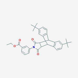 molecular formula C35H37NO4 B332077 Ethyl 3-(4,11-di-tert-butyl-16,18-dioxo-17-azapentacyclo[6.6.5.0~2,7~.0~9,14~.0~15,19~]nonadeca-2,4,6,9,11,13-hexaen-17-yl)benzoate (non-preferred name) 