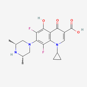 molecular formula C19H21F2N3O4 B3320806 Desfluoro 5-hydroxy orbifloxacin CAS No. 126458-22-8