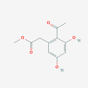molecular formula C11H12O5 B3320819 Methyl 2-(2-acetyl-3,5-dihydroxyphenyl)acetate CAS No. 126495-72-5