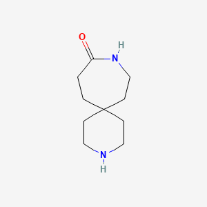 molecular formula C10H18N2O B3320835 3,9-Diazaspiro[5.6]dodecan-10-one CAS No. 1268334-89-9