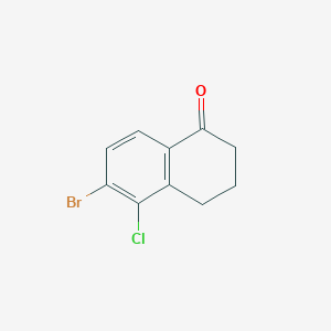 molecular formula C10H8BrClO B3320877 6-Bromo-5-chloro-3,4-dihydronaphthalen-1(2H)-one CAS No. 1273663-89-0