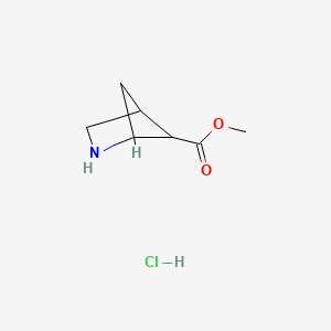 molecular formula C7H12ClNO2 B3320902 Methyl 2-azabicyclo[2.1.1]hexane-5-carboxylate hydrochloride CAS No. 1279115-48-8