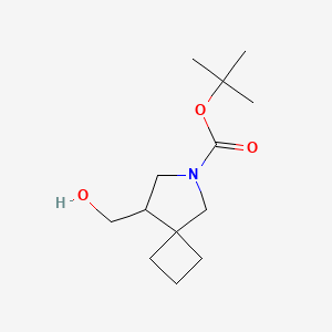 molecular formula C13H23NO3 B3320996 Tert-butyl 8-(hydroxymethyl)-6-azaspiro[3.4]octane-6-carboxylate CAS No. 129321-82-0