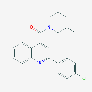 molecular formula C22H21ClN2O B332112 [2-(4-Chlorophenyl)quinolin-4-yl](3-methylpiperidin-1-yl)methanone 