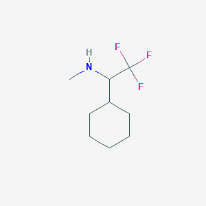 molecular formula C9H16F3N B3321190 1-Cyclohexyl-2,2,2-trifluoro-N-methylethan-1-amine CAS No. 1314957-93-1