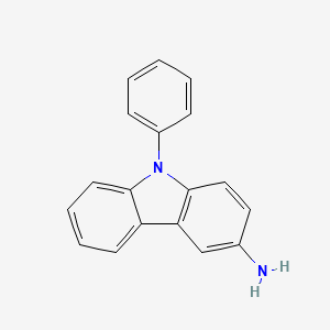 molecular formula C18H14N2 B3321225 9-Phenylcarbazol-3-amine CAS No. 1318253-36-9