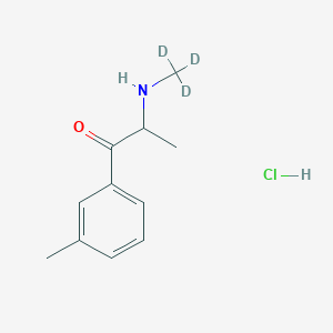 molecular formula C11H16ClNO B3321284 3-Methyl Methcathinone-d3 Hydrochloride CAS No. 1329834-37-8