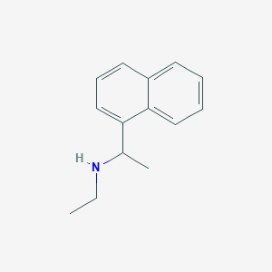 molecular formula C14H17N B3321334 Ethyl[1-(naphthalen-1-YL)ethyl]amine CAS No. 133469-32-6