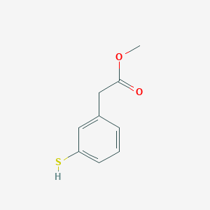 molecular formula C9H10O2S B3321359 Methyl 2-(3-mercaptophenyl)acetate CAS No. 133806-71-0