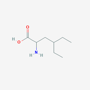 molecular formula C8H17NO2 B3321379 2-Amino-4-ethylhexanoic acid CAS No. 134055-71-3