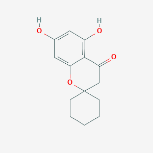 molecular formula C14H16O4 B3321502 5,7-Dihydroxyspiro[chromane-2,1'-cyclohexan]-4-one CAS No. 135110-71-3