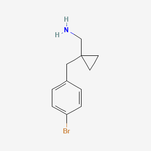 {1-[(4-Bromophenyl)methyl]cyclopropyl}methanamine
