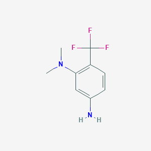 molecular formula C9H11F3N2 B3321689 N1,N1-Dimethyl-6-(trifluoromethyl)benzene-1,3-diamine CAS No. 1369841-57-5