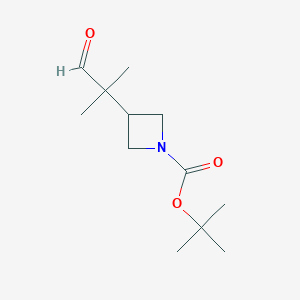 tert-Butyl 3-(2-methyl-1-oxopropan-2-yl)azetidine-1-carboxylate