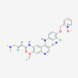molecular formula C30H29ClN6O4 B3321718 Neratinib pyridine N-oxide CAS No. 1376619-94-1