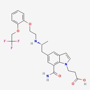 molecular formula C25H28F3N3O5 B3321795 KDM-3241 acid CAS No. 1384966-05-5