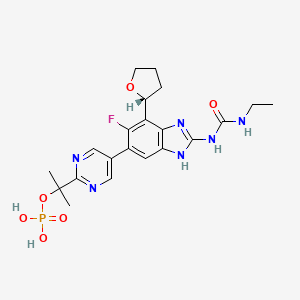 molecular formula C21H26FN6O6P B3321803 Fobrepodacin CAS No. 1384984-31-9