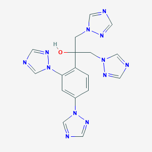 molecular formula C17H16N12O B033219 2-[2,4-Bis(1,2,4-triazol-1-yl)phenyl]-1,3-bis(1,2,4-triazol-1-yl)propan-2-ol CAS No. 871550-18-4