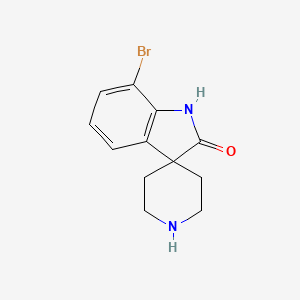 molecular formula C12H13BrN2O B3321911 7-Bromospiro[indoline-3,4'-piperidin]-2-one CAS No. 1395071-05-2