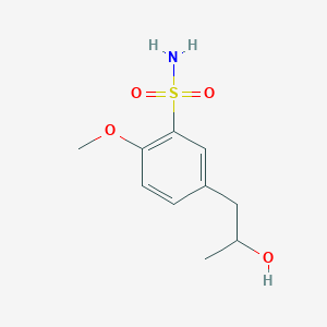 molecular formula C10H15NO4S B3321942 5-(2-Hydroxypropyl)-2-methoxybenzenesulfonamide CAS No. 1396967-49-9