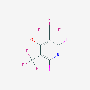 molecular formula C8H3F6I2NO B3321995 Pyridine, 2,6-diiodo-4-methoxy-3,5-bis(trifluoromethyl)- CAS No. 1408279-91-3