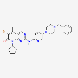 2-(5-(4-benzylpiperazin-1-yl)pyridin-2-ylamino)-6-bromo-8-cyclopentyl-5-methylpyrido[2,3-d]pyrimidin-7(8H)-one