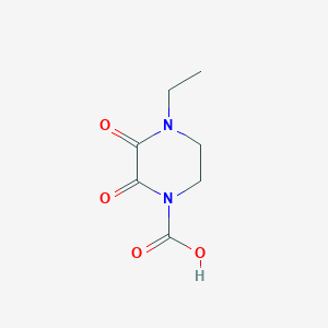 molecular formula C7H10N2O4 B3322087 4-Ethyl-2,3-dioxopiperazine-1-carboxylic acid CAS No. 1416704-15-8