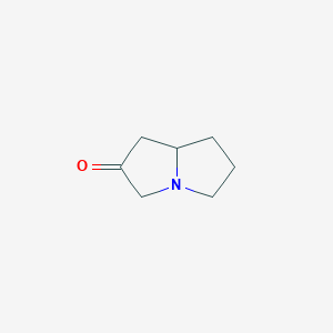 molecular formula C7H11NO B3322110 tetrahydro-1H-pyrrolizin-2(3H)-one CAS No. 14174-86-8