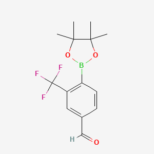 4-(4,4,5,5-Tetramethyl-1,3,2-dioxaborolan-2-yl)-3-(trifluoromethyl)benzaldehyde