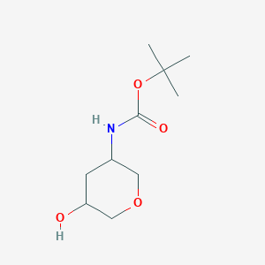 molecular formula C10H19NO4 B3322177 tert-butyl N-(5-hydroxyoxan-3-yl)carbamate CAS No. 1422772-83-5