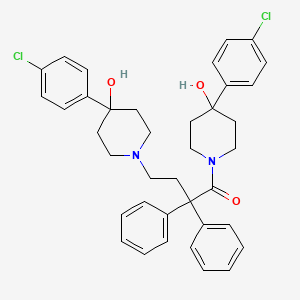 4-(4-Chlorophenyl)-1-(4-(4-(4-chlorophenyl)-4-hydroxypiperidin-1-yl)-2,2-diphenylbutanoyl)piperidin-4-ol