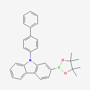 2-(4,4,5,5-Tetramethyl-1,3,2-dioxaborolan-2-yl)-9-([1,1'-biphenyl]-4-yl)carbazole