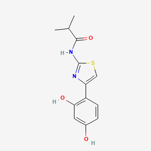 molecular formula C13H14N2O3S B3322228 Isobutylamido thiazolyl resorcinol CAS No. 1428450-95-6