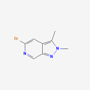 molecular formula C8H8BrN3 B3322271 5-bromo-2,3-dimethyl-2H-pyrazolo[3,4-c]pyridine CAS No. 1434054-04-2