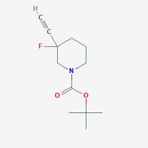 molecular formula C12H18FNO2 B3322286 tert-Butyl 3-ethynyl-3-fluoropiperidine-1-carboxylate CAS No. 1434142-27-4