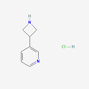 molecular formula C8H11ClN2 B3322357 3-(Azetidin-3-yl)pyridine hydrochloride CAS No. 1446407-31-3