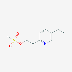 molecular formula C10H15NO3S B3322389 2-(5-ethylpyridin-2-yl)ethyl methanesulfonate CAS No. 144809-26-7