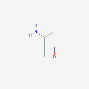 molecular formula C6H13NO B3322408 1-(3-Methyloxetan-3-yl)ethan-1-amine CAS No. 1450658-57-7