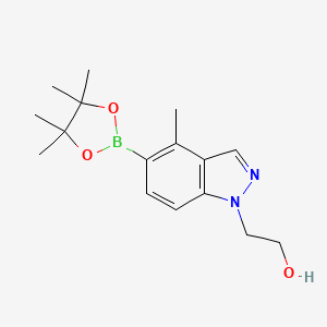 2-[4-Methyl-5-(4,4,5,5-tetramethyl-1,3,2-dioxaborolan-2-yl)-1H-indazol-1-yl]ethan-1-ol