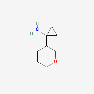 molecular formula C8H15NO B3322622 1-(oxan-3-yl)cyclopropan-1-amine CAS No. 1495172-96-7