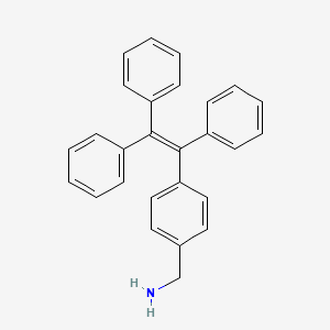 molecular formula C27H23N B3322664 (4-(1,2,2-Triphenylvinyl)phenyl)methanamine CAS No. 1504585-16-3