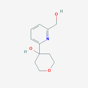 molecular formula C11H15NO3 B3322799 4-[6-(hydroxymethyl)pyridin-2-yl]oxan-4-ol CAS No. 153635-21-3